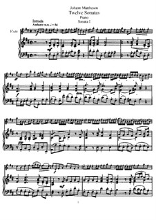 Sonata No.1: versão para flauta e piano by Johann Mattheson