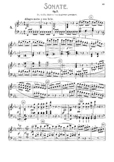 Sonata for Piano No.4, Op.7: para um único musico (Editado por H. Bulow) by Ludwig van Beethoven