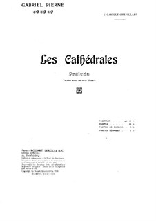 Les cathédrales (The Сathedrals). Prelude: partitura completa by Gabriel Pierné