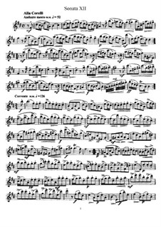 Sonata No.12: parte Solo by Johann Mattheson
