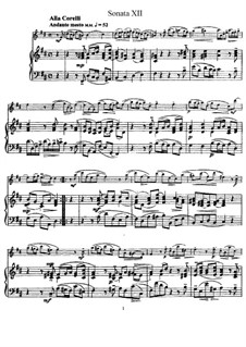 Sonata No.12: versão para flauta e piano by Johann Mattheson