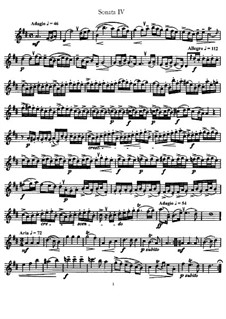 Sonata No.4: parte Solo by Johann Mattheson