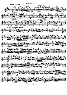 Sonata No.8 : parte Solo by Johann Mattheson