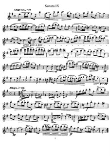 Sonata No.9 : parte Solo by Johann Mattheson