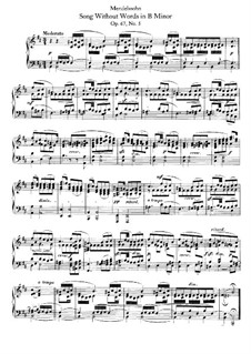 Songs without Words, Op.67: Nr.5 Auf der Wanderschaft by Felix Mendelssohn-Bartholdy