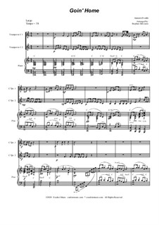 Movement II (Largo): Duet for C-trumpet by Antonín Dvořák