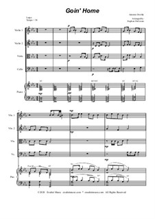 Movement II (Largo): For string quartet and piano by Antonín Dvořák