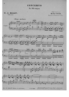 Concerto for Violin and Orchestra No.6 in E Flat Major, K.268: arranjo para violino e piano by Wolfgang Amadeus Mozart