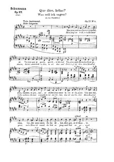 No.3 Was soll ich sagen (What Should I Say): Para vocais e piano by Robert Schumann