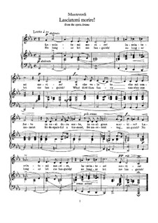 L'Arianna (Ariadne): Lasciatemi morire (No Longer Let Me Languish) by Claudio Monteverdi