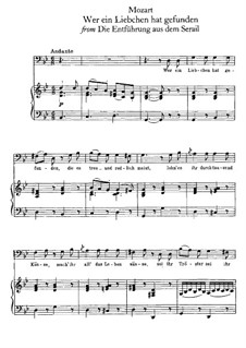 Wer ein Liebchen hat gefunden: Para vocais e piano by Wolfgang Amadeus Mozart