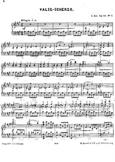 Trois mouvements de valse, Op.41: No.1 Valse-Scherzo by César Cui