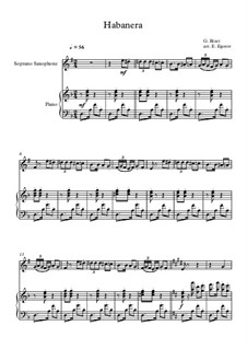 10 Easy Classical Pieces for Soprano Saxophone and Piano Vol.2: Habanera by Johann Sebastian Bach, Henry Purcell, Georges Bizet, Ludwig van Beethoven, Edvard Grieg, Alexander Borodin, Pyotr Tchaikovsky, Franz Xaver Gruber