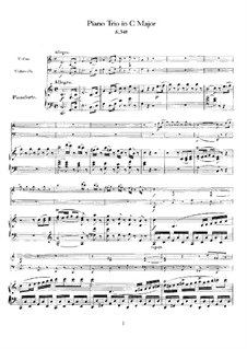 Piano Trio No.5 in G Major, K.548: Partitura completa by Wolfgang Amadeus Mozart