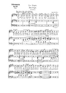 Three Poems, Op.30: No.2 Der Page (Le page) by Robert Schumann