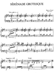 Sérénade grotesque for Piano, M.5: Sérénade grotesque for Piano by Maurice Ravel