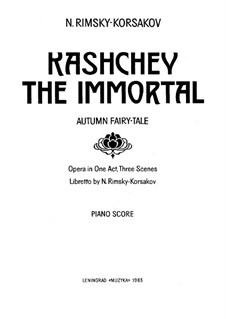 Kashchey the Deathless: Partitura Piano-vocal by Nikolai Rimsky-Korsakov