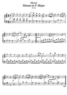 Minuet for Piano in C Major, K.61g: para um único musico (Editado por H. Bulow) by Wolfgang Amadeus Mozart