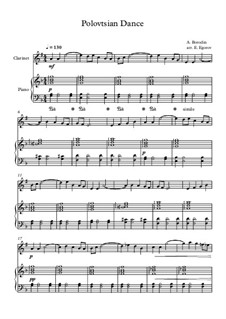 10 Easy Classical Pieces for Clarinet and Piano Vol.2: Polovtsian Dance by Johann Sebastian Bach, Henry Purcell, Georges Bizet, Ludwig van Beethoven, Edvard Grieg, Alexander Borodin, Pyotr Tchaikovsky, Franz Xaver Gruber