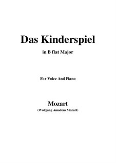Das Kinderspiel, K.598: B flat Maior by Wolfgang Amadeus Mozart