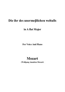 Die ihr des unermesslichen Weltalls, K.619: A flat Major by Wolfgang Amadeus Mozart