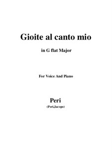 Euridice: Gioite al canto mio (G flat Major), ver.1 by Jacopo Peri