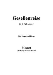 Lied zur Gesellenreise, K.468: B flat Maior by Wolfgang Amadeus Mozart