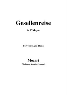 Lied zur Gesellenreise, K.468: C maior by Wolfgang Amadeus Mozart