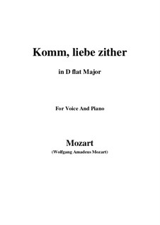 Komm, liebe Zither, K.351 (367b): D flat Major by Wolfgang Amadeus Mozart