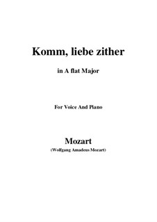 Komm, liebe Zither, K.351 (367b): A flat Major by Wolfgang Amadeus Mozart