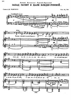 Four Romances, Op.39: No.2 The West Dies Out in the Pallid Rose by Nikolai Rimsky-Korsakov