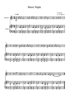 10 Easy Classical Pieces for Clarinet and Piano Vol.2: Silent Night by Johann Sebastian Bach, Henry Purcell, Georges Bizet, Ludwig van Beethoven, Edvard Grieg, Alexander Borodin, Pyotr Tchaikovsky, Franz Xaver Gruber