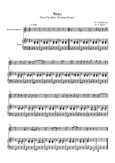 10 Easy Classical Pieces for Tenor Saxophone and Piano Vol.2: Waltz (Sleeping Beauty) by Johann Sebastian Bach, Henry Purcell, Georges Bizet, Ludwig van Beethoven, Edvard Grieg, Alexander Borodin, Pyotr Tchaikovsky, Franz Xaver Gruber