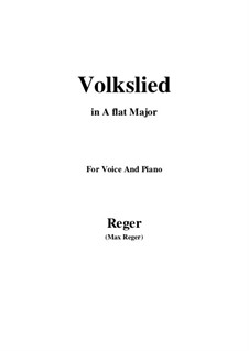 Volkslied: A flat Major by Max Reger