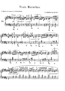 Mazurkas, Op.63: set completo by Frédéric Chopin
