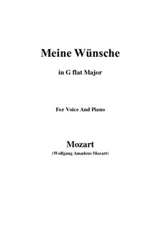 Ich möchte wohl der Kaiser sein (Meine wünsche), K.539: G flat Major by Wolfgang Amadeus Mozart