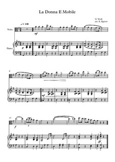 10 Easy Classical Pieces for Viola and Piano Vol.3: La Donna E Mobile by Edward MacDowell, Johann Strauss (Sohn), Johannes Brahms, Georg Friedrich Händel, Felix Mendelssohn-Bartholdy, Robert Schumann, Muzio Clementi, Giuseppe Verdi, Anton Rubinstein, Johan Halvorsen