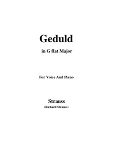 No.5 Geduld: G flat Major by Richard Strauss