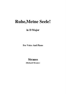 No.1 Ruhe, Meine Seele!: D maior by Richard Strauss