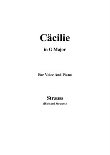 No.2 Cäcilie: G maior by Richard Strauss