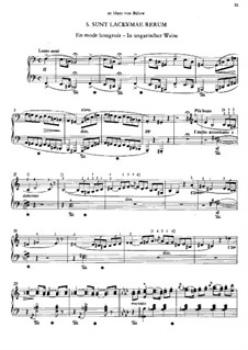 Troisième année, S.163: No.5 Sunt lacrymae rerum by Franz Liszt