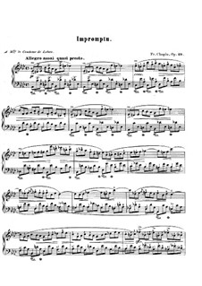 Impromptu No.1 in A Flat Major, Op.29: Para Piano by Frédéric Chopin