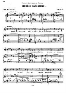 Five Romances, Op.51: No.3 Withered Flower by Nikolai Rimsky-Korsakov