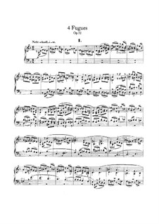 Four Fugues, Op.72: Para Piano by Robert Schumann