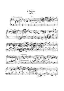 Four Fugues, Op.72: Para Piano by Robert Schumann