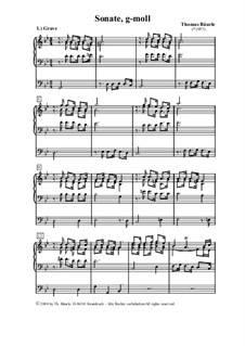 Sonate Nr.I, g-moll, für Orgel: Sonate Nr.I, g-moll, für Orgel by Thomas Bäurle