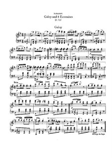 Galop and Eight Ecossaises, D.735: Para Piano by Franz Schubert