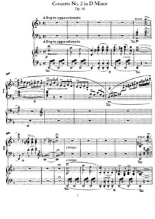 Concerto for Piano and Orchestra No.2 in D Minor, Op.40: Versão para dois pianos de quatro mãos by Felix Mendelssohn-Bartholdy