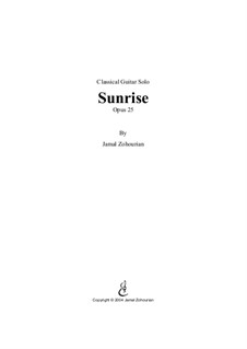 Sunrise, Op.25: Sunrise by Jamal Zohourian