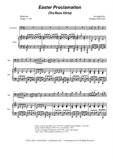 Easter Proclamation (The Risen Christ): For trombone solo and piano by Georg Friedrich Händel, Ludwig van Beethoven, folklore